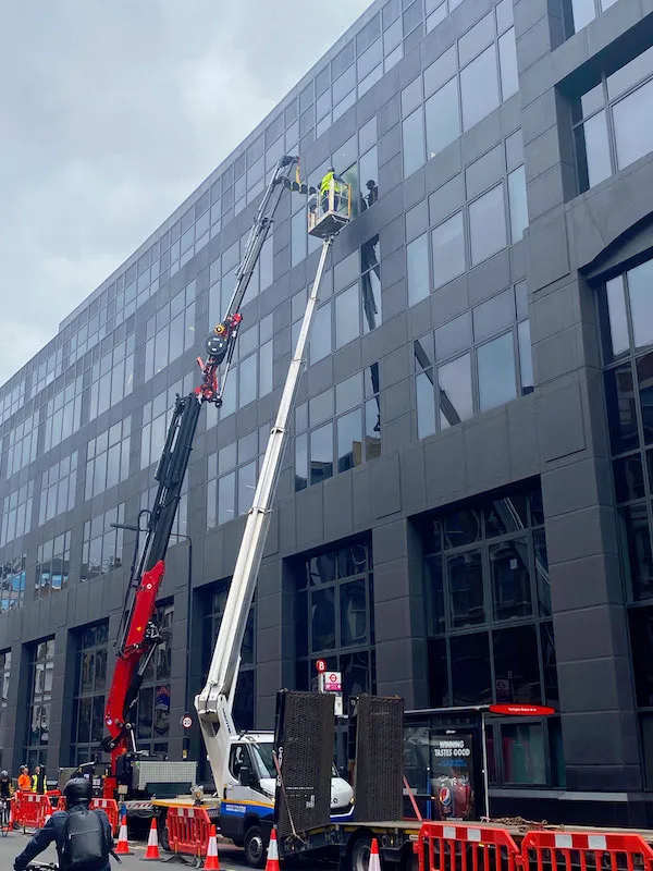 Skylight installation in progress